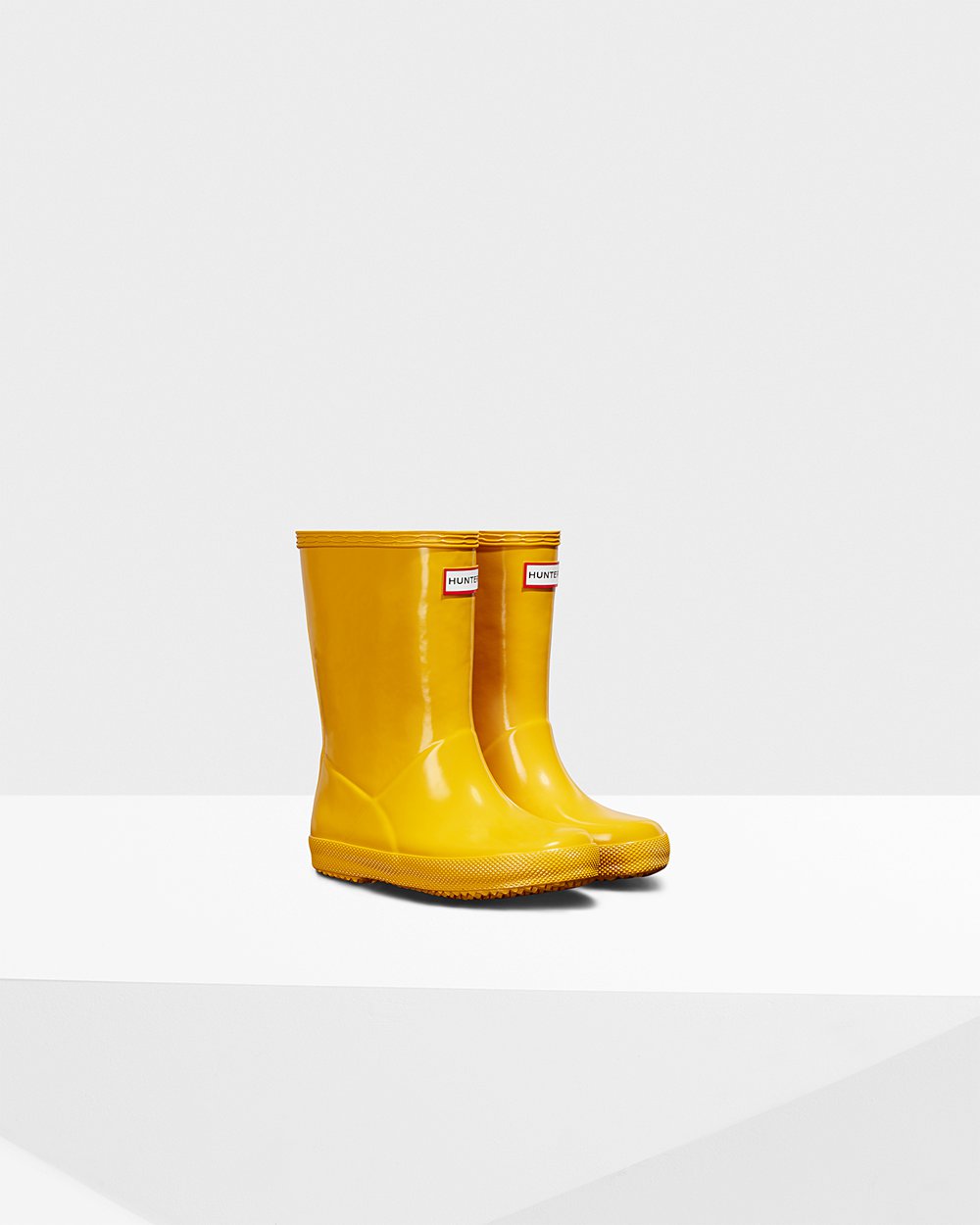 Kids Hunter Original First Classic Gloss - Rain Boots Yellow - 1275-VPUJD